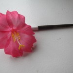 Hawaiiblomst på pind PINK