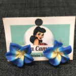 Blå blomsterøreringe