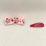 mini babysløjfe i lyserød med cupcakes